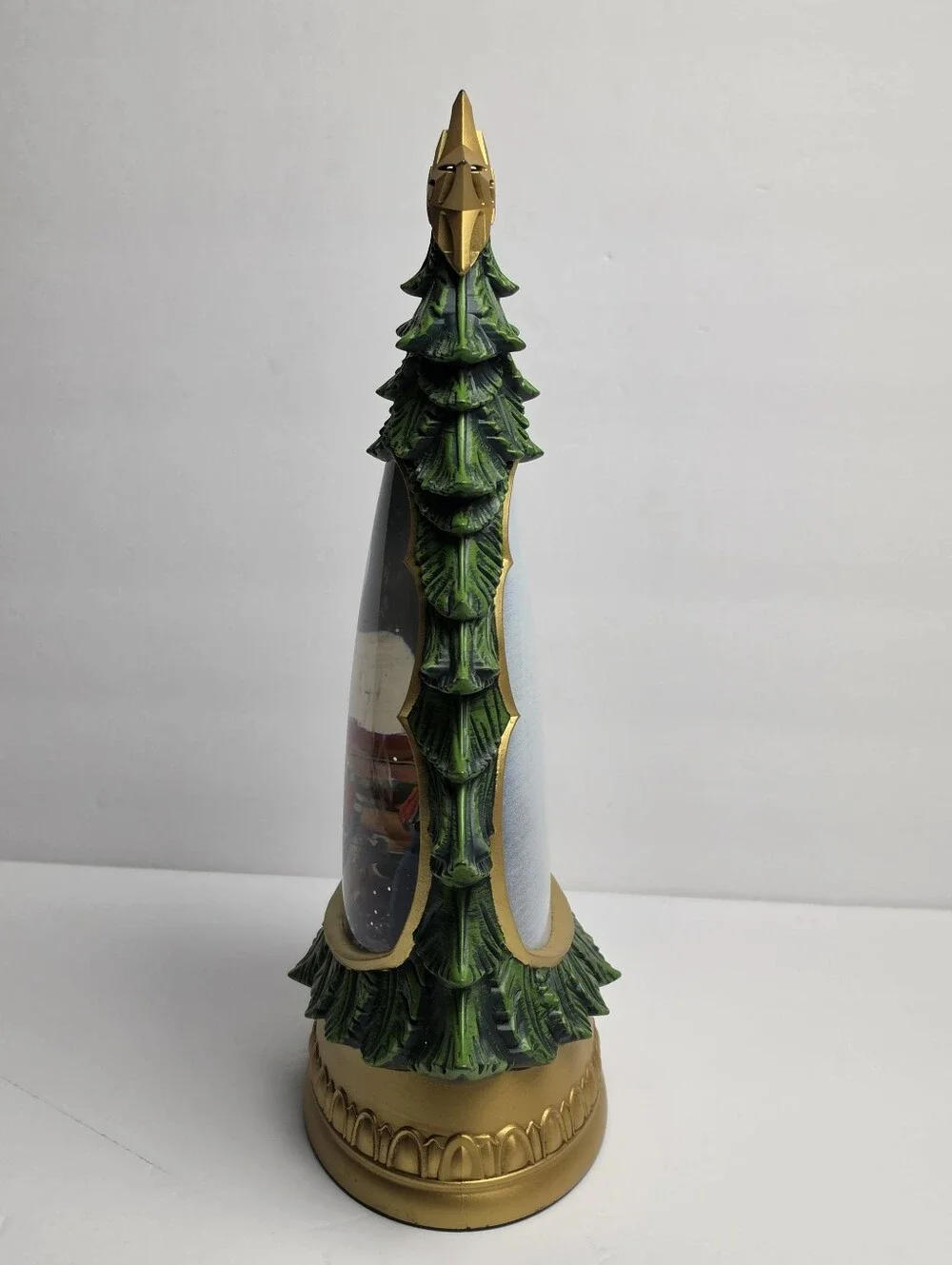 Christmas Tree Holiday Traditions Snow Globe - Lighted Moving Glitter Snow